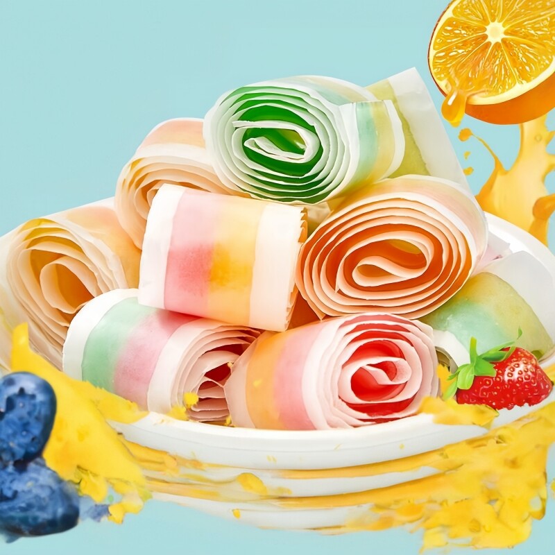 正品缤纷果汁卷卷糖维c混合口味糖果童年怀旧彩虹儿童零食水果糖