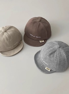 ins韩版宝宝帽子软檐鸭舌帽春秋季纯色男女婴儿儿童棒球帽秋冬潮1