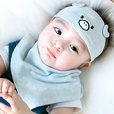 夏季薄款纯棉婴幼儿发带小月龄