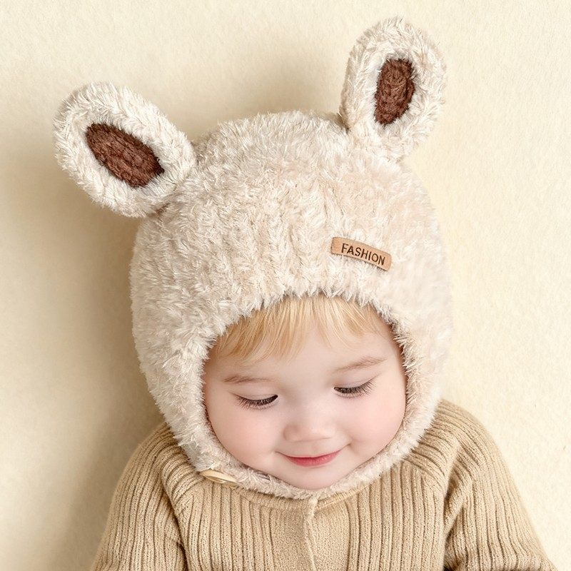 婴儿帽子秋冬季可爱超萌小月龄宝宝毛线针织护耳帽冬天保暖兔耳朵,童装/婴儿装/亲子装,帽子,淘宝优惠券,粉丝福利购,淘宝优惠卷