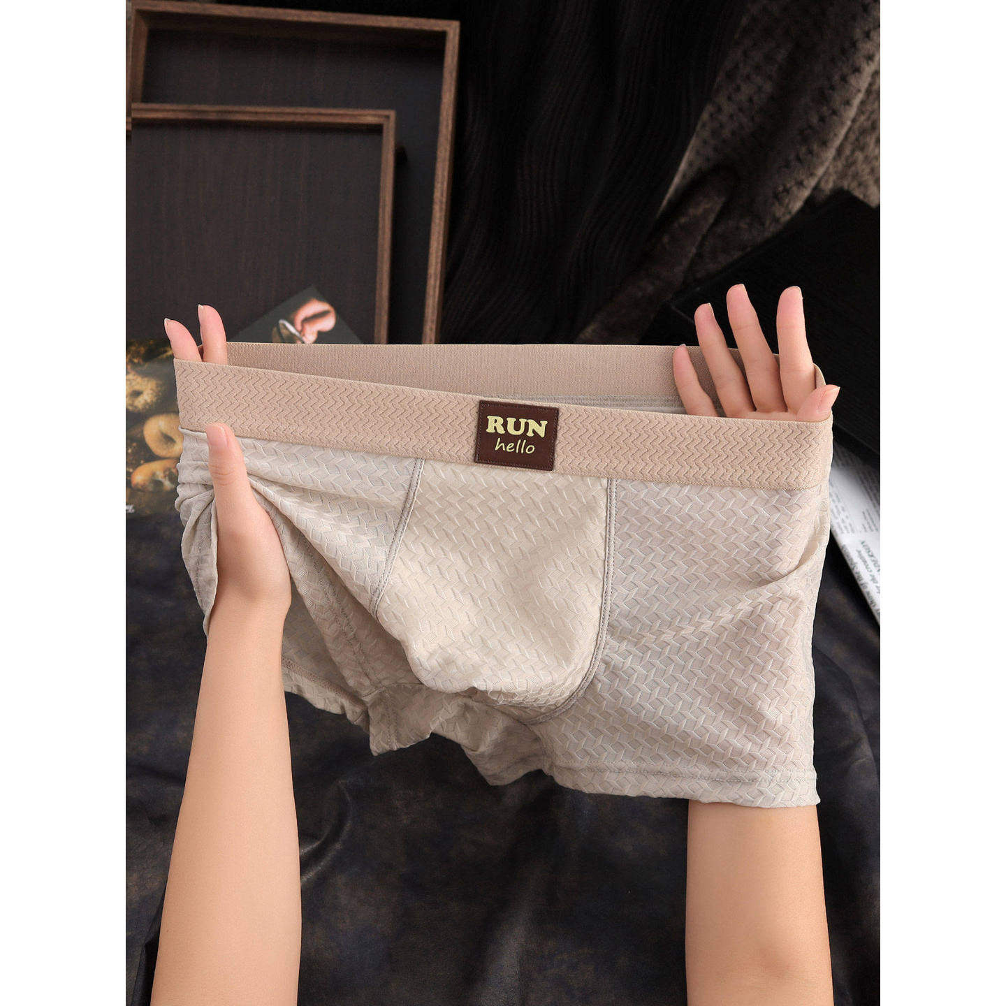 2026新款夏季冰丝男士内裤男款舒适平角裤薄款透气男式四角短裤头