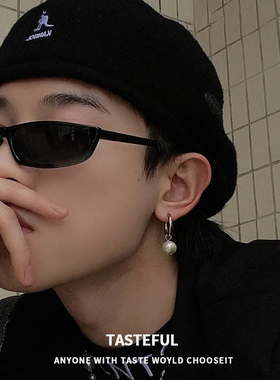 珍珠耳环2023年新款潮气质高级感大气珍珠耳钉男耳夹无耳洞女耳饰