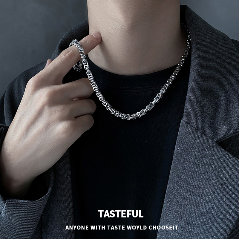 钛钢重工男小众设计感项链锁骨链