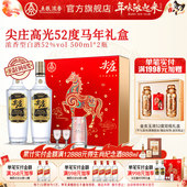 五粮浓香型白酒送礼 2瓶 年货送礼礼盒 尖庄高光礼盒52度500ml