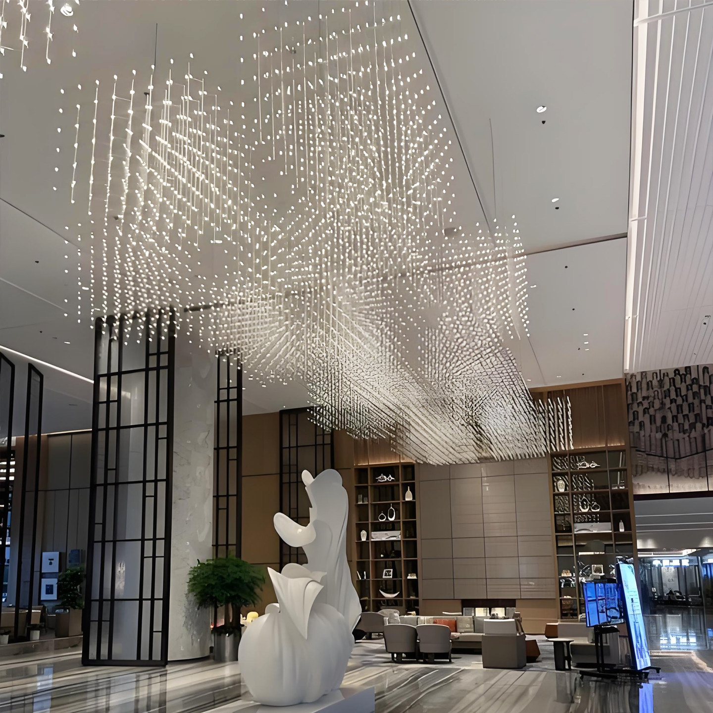 定制灯具酒店大堂光立方吊灯样品屋展示中心沙盘宴会厅满天星非标