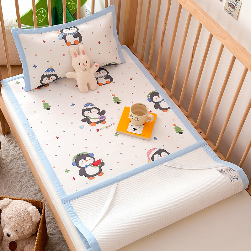 婴儿凉席夏季宝宝幼儿园午睡冰丝藤席子拼接床可垫儿童午睡席小学