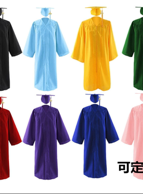 美国式大学毕业袍学士服整套硕士毕业典礼服成人学校服定制跨境
