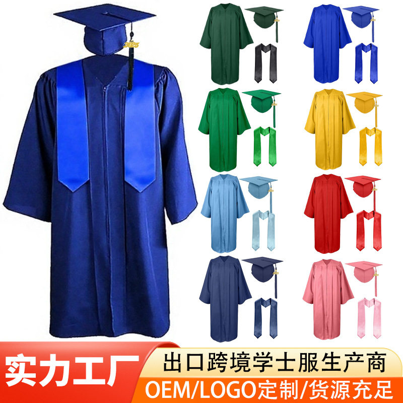 新款直销美式服三件套梭织学士服