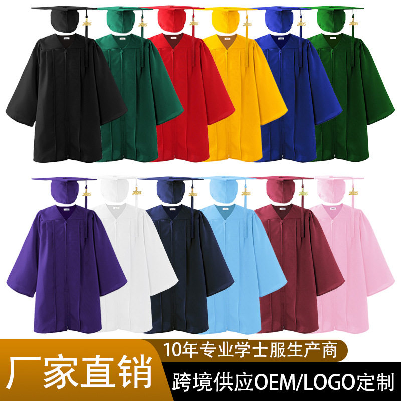 新款2025梭织小博士服小学生学