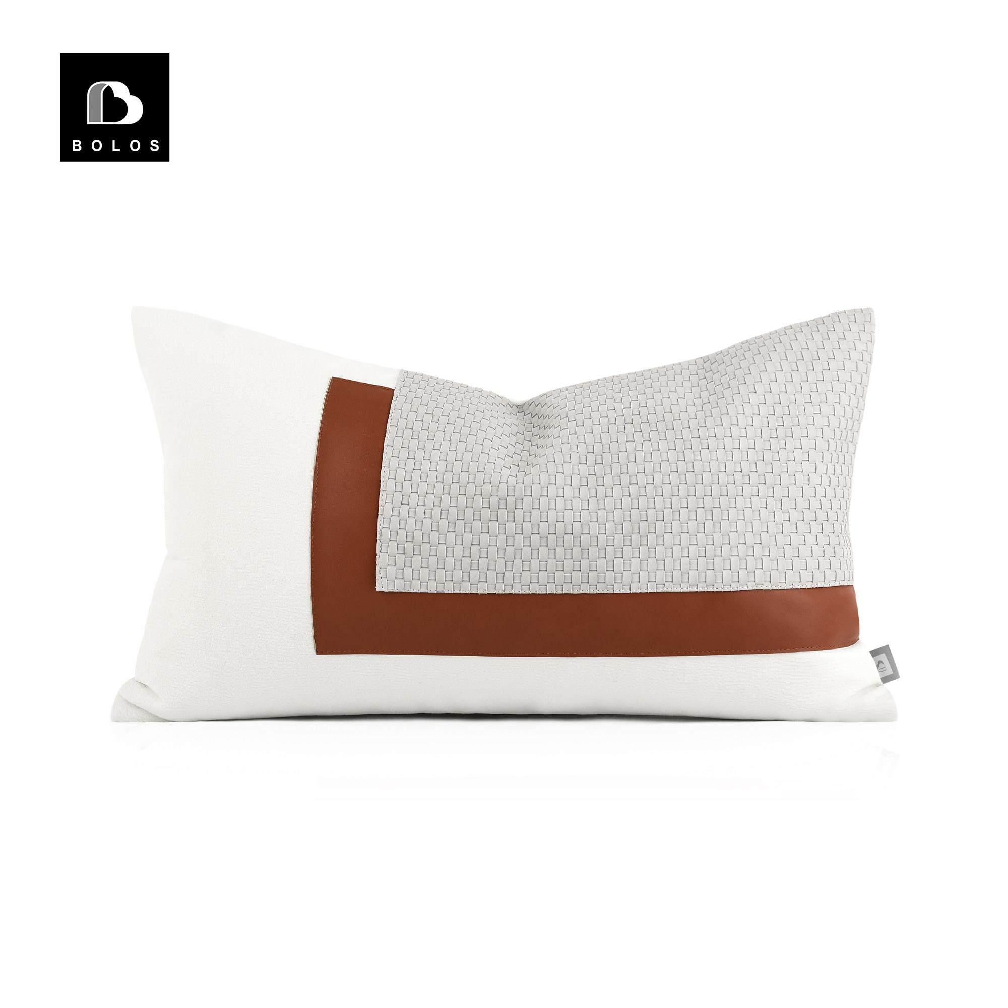 现代简约轻奢样板房北欧设计师橙灰拼接定制抱枕沙发腰枕靠枕靠垫,居家布艺,腰靠垫,淘宝优惠券,粉丝福利购,淘宝优惠卷