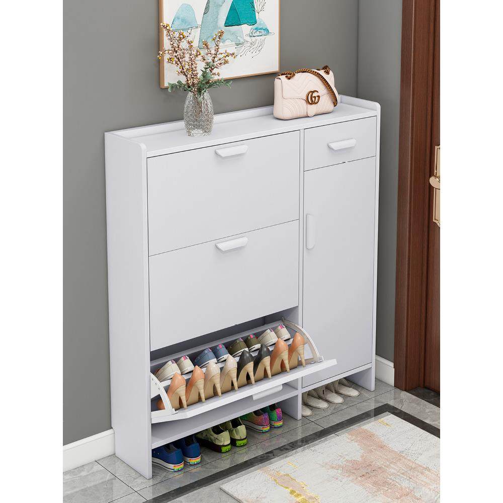 鞋柜超薄17cm经济型家用门口简约现代多功能窄收纳柜翻斗式小鞋架