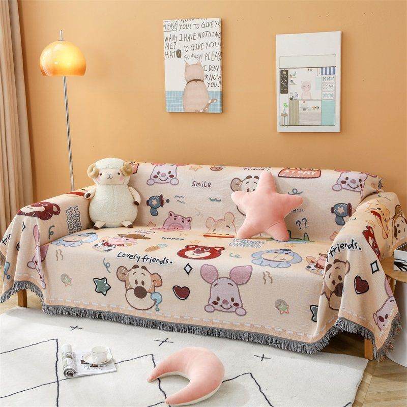 沙发垫子卡通图案可爱四季通用防滑单三人位沙发套罩维尼盖布线毯,居家布艺,沙发垫,淘宝优惠券,粉丝福利购,淘宝优惠卷