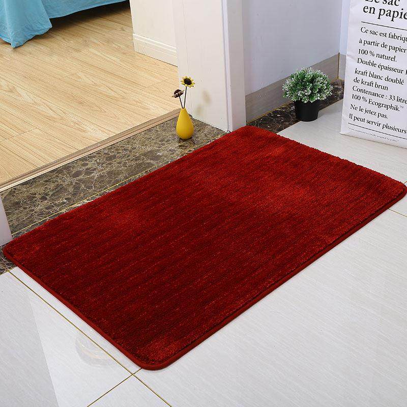 酒红纯色入户门厅地垫防滑吸水卫生间门垫可机洗脚垫定制异形门垫,居家布艺,家用脚垫,淘宝优惠券,粉丝福利购,淘宝优惠卷
