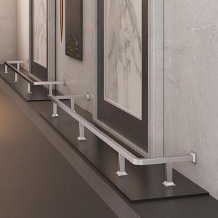 酒店酒吧脚踏不锈钢加厚银色靠墙脚踏扶手小围栏餐吧收银台室内外