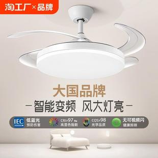 吊扇灯家用变频客厅全屋 隐形风扇灯简约卧室餐厅吊灯吸顶2024新款