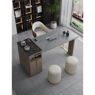 板岩茶几椅组合,高端轻奢家庭阳台办公制茶餐桌,综合功夫茶几,