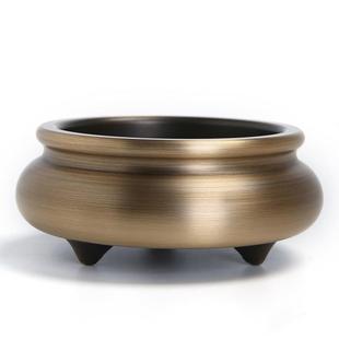 滢鑫纯铜香炉香薰线香炉供佛香插家用室内供奉烧香熏香大号檀香炉