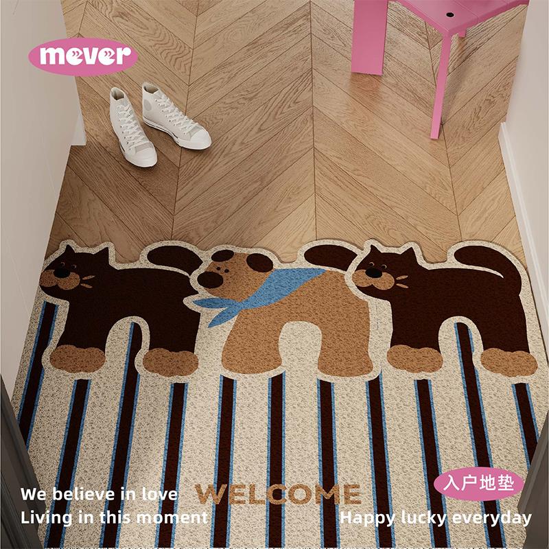 美拉德入户地垫丝圈耐脏免洗脚垫地毯进门垫子玄关门口门外可裁剪