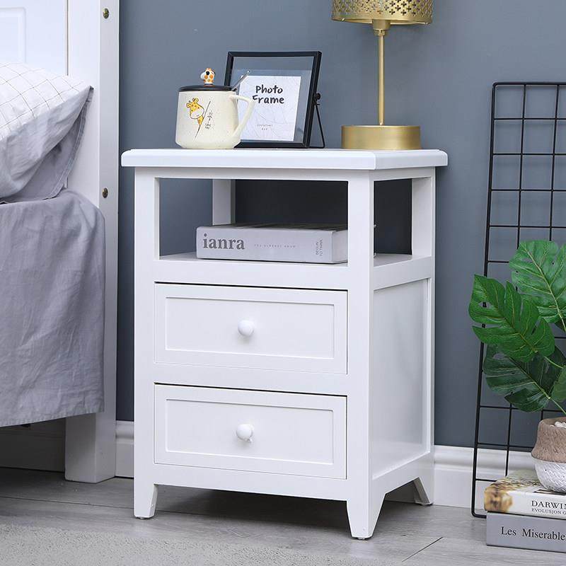 床头柜简约现代实木床边小柜子家用卧室收纳柜简易整装储物柜小窄