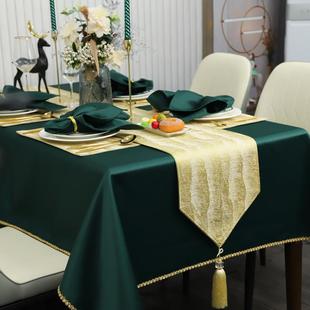 饰长条桌布北欧床旗床尾巾 桌旗轻奢高端茶旗茶桌布简约现代餐桌装