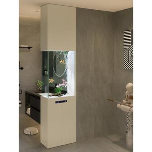 客厅入口门鞋柜入口柜一体化高端半墙酒柜沙发隔断柜带鱼缸