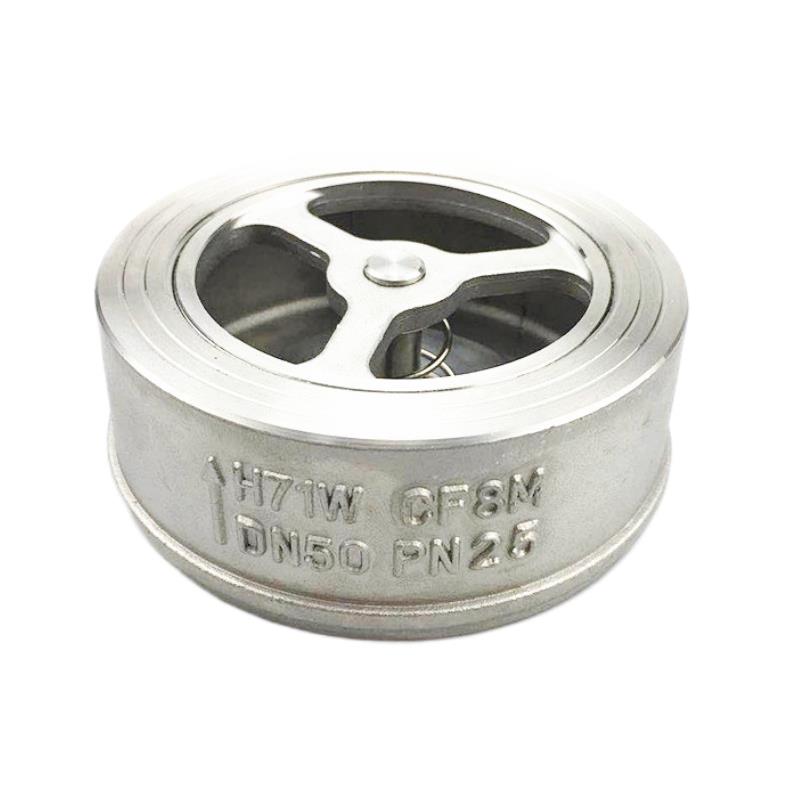 新款316L对夹式不锈钢止回阀H71W-25/16P/40RL单向阀CF8M逆止现货