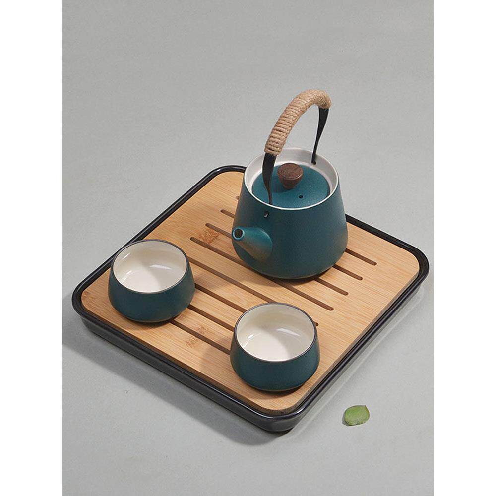 黑陶茶具套装家用提梁壶办公室会客轻奢中式陶瓷茶杯功夫泡茶送礼