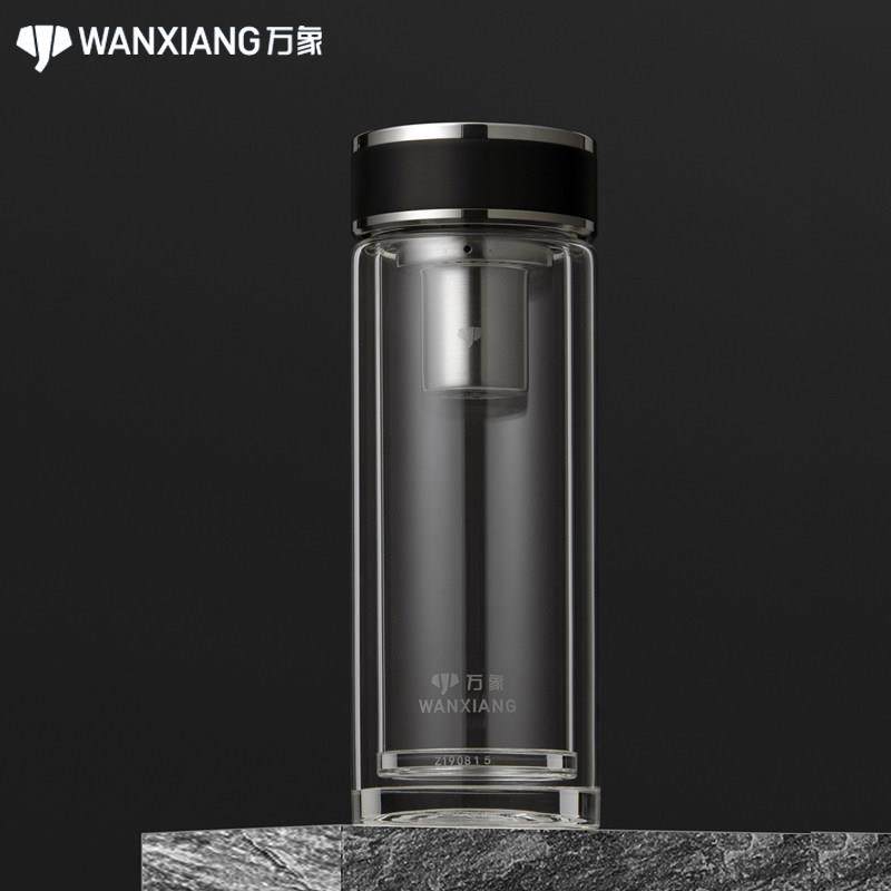 万象双层玻璃杯正品高档大容量男女士耐高温隔热水晶商务泡茶水杯,餐饮具,玻璃杯,淘宝优惠券,粉丝福利购,淘宝优惠卷