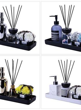 样板房卫生间浴室柜摆件洗手台洗漱套装托盘香薰饰品民宿公寓软装