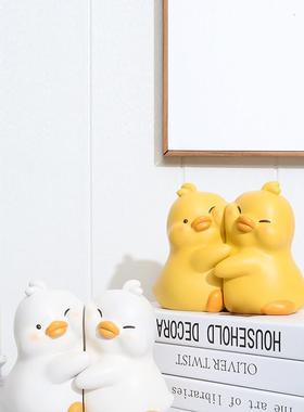 贴纸鸭可爱愤怒的桌面装饰书架多功能入口治疗桌桌面装饰工艺品