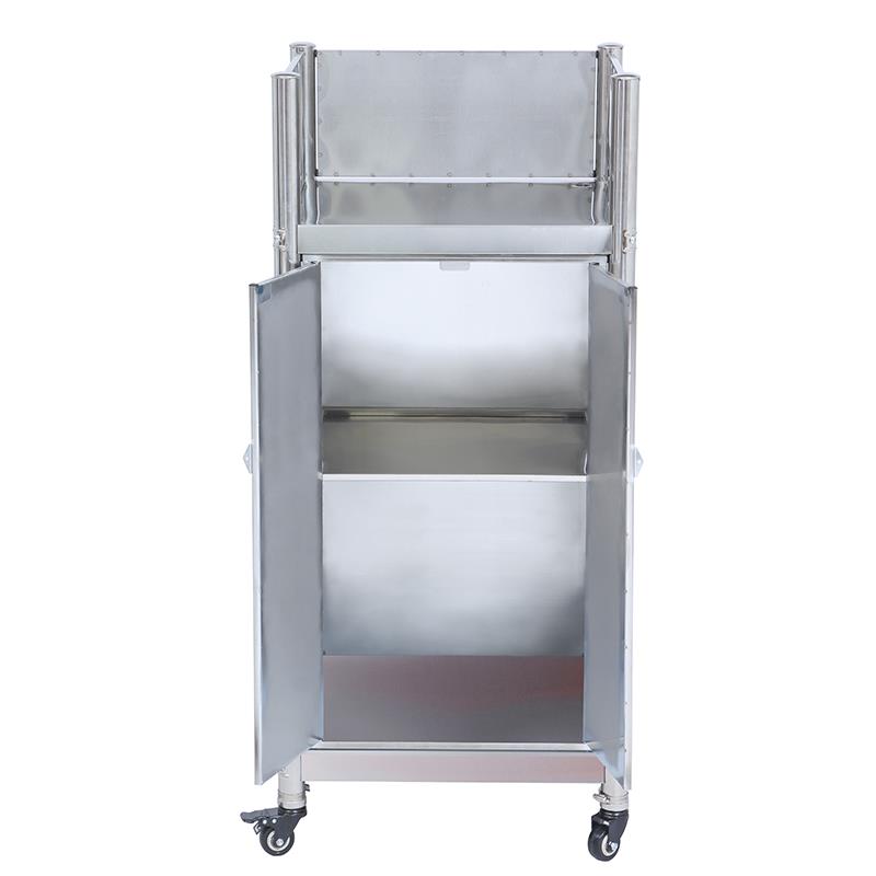隔层款可移动不锈钢置物架带柜门不锈钢灶台架子落地式带门可定制
