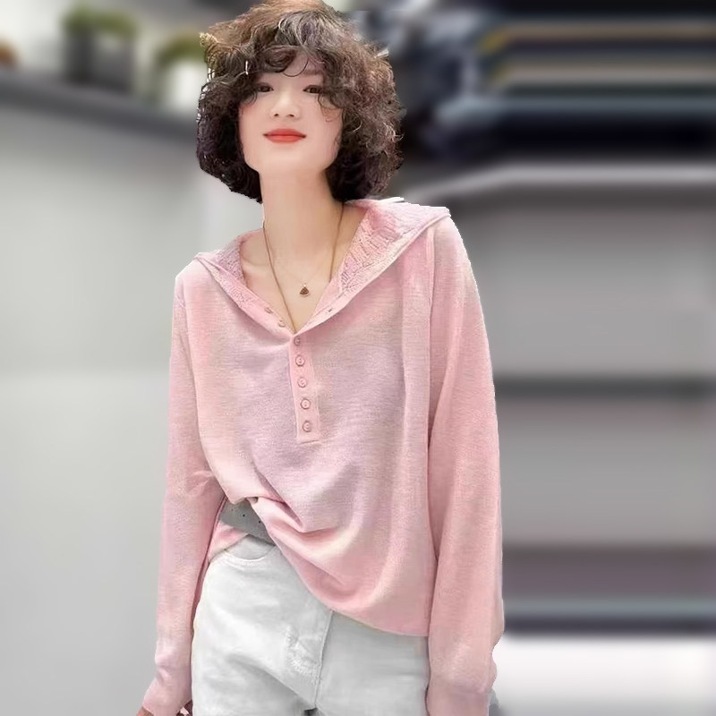 欧货2026新款今年流行连帽纽扣薄款羊毛针织衫毛衣帽衫女,女装/女士精品,毛针织衫,淘宝优惠券,粉丝福利购,淘宝优惠卷