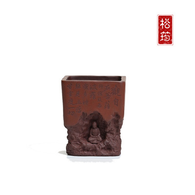 原矿紫泥纯手工120ML石窟杯主人杯品茗杯宜兴紫砂壶功夫茶具茶器