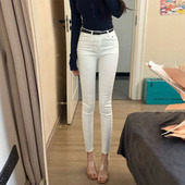显瘦铅笔裤 新款 女2026年夏季 李李服饰白色牛仔气质高腰小脚裤