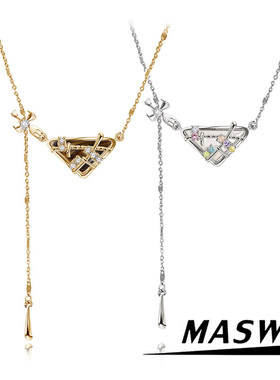MASW麻秀原创气质百搭几何锁骨链