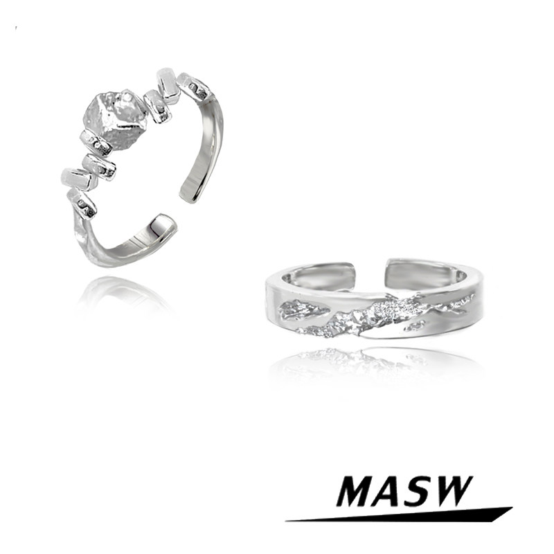 MASW麻秀原创设计戒指男女轻奢高级感小众开口食指戒情侣对戒