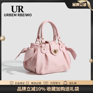 UR包包女秋冬韩国小众高颜值云朵包软皮质兔耳朵饺子包单肩斜挎包