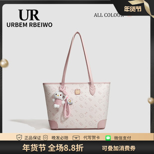 UR包包女秋冬小众粉色kitty托特包多巴胺凯蒂猫大容量单肩通勤包