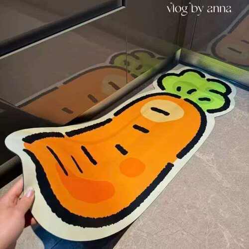 胡萝卜地垫厨房专用地毯