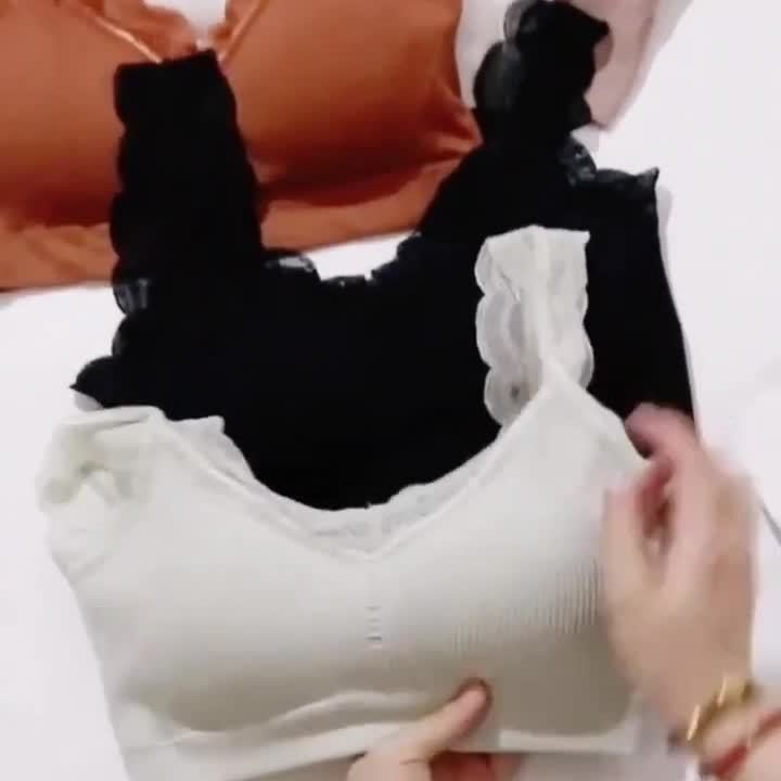 本命年大红抹胸内衣女无