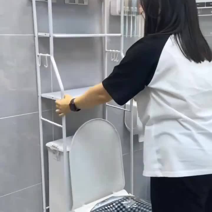 洗衣机马桶上方架子厕所
