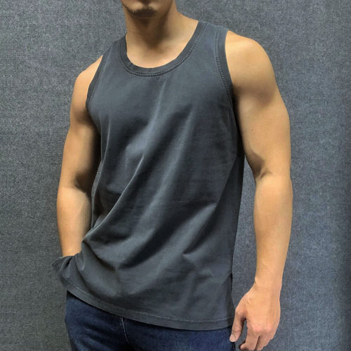 做旧夏季复古肌肉坎肩汗背心宽松