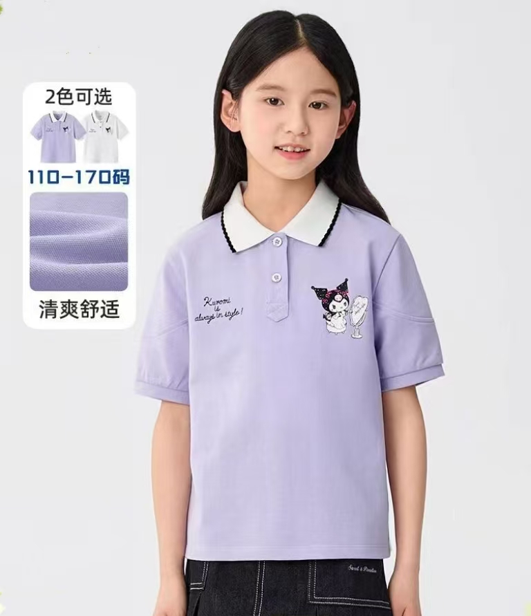 清货正品库络米IP短袖t恤中大童polo衫儿童半袖2025夏纯棉新款潮