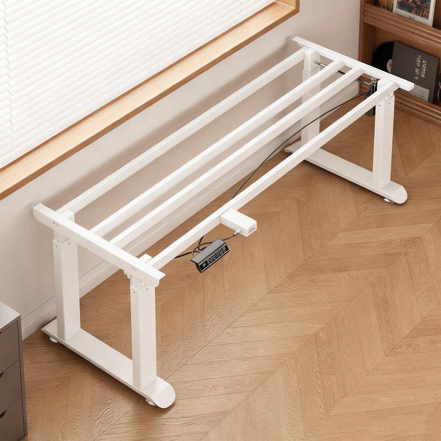 双电机四腿电动自动可升降茶几餐桌DIY电脑办公书桌子脚立柱支架