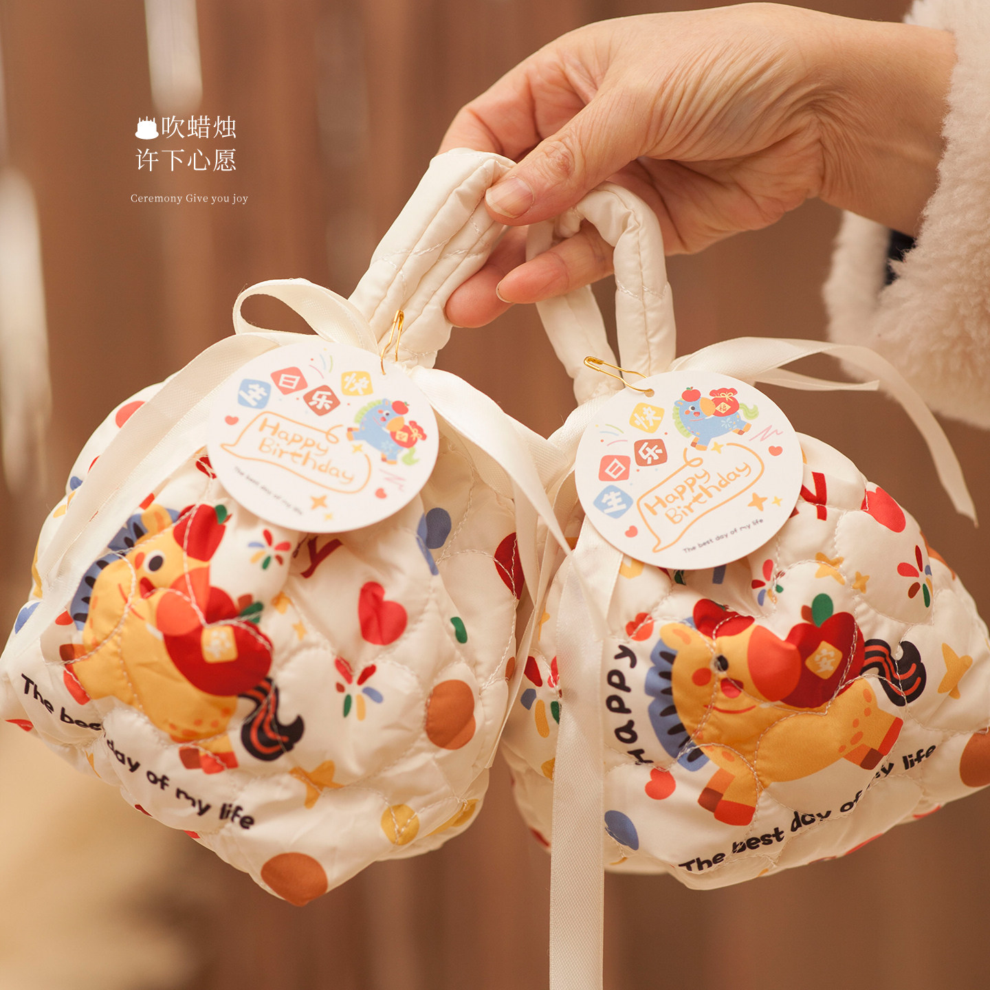 生日马年宝宝满月伴手礼空盒子百日宴周岁宴礼盒儿童百天喜饼回礼