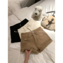 韩系气质辣妹百搭卷边短裤 NAYA 加绒翘臀丰胯休闲裤 冬季 CHAN