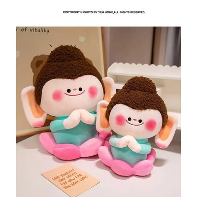 Lotus Buddha Doll Plush Toy Cartoon Anime Cute Handmade Pill
