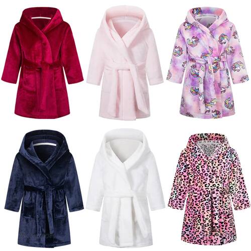Kids Bathrobe for Girl Children Clothing Girl Flannel Bath R