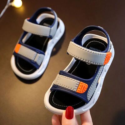 Summer Baby Sandals Solid Color Baby Boy Sandals Soft Sole A