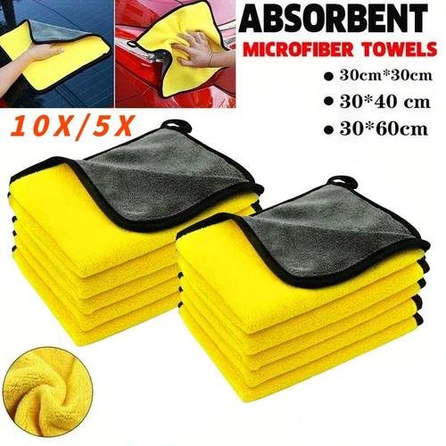 10/5 PCS Car Wash Microfiber Towel Car Cleaning Drying Cloth